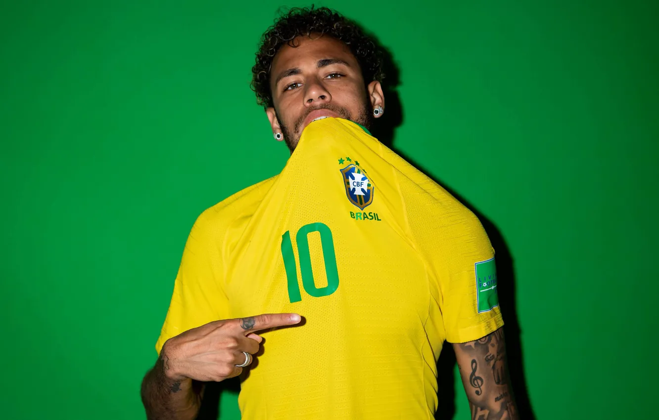 Photo wallpaper football, player, Neymar, Neymar, FIFA World Cup 2018, Russia 2018