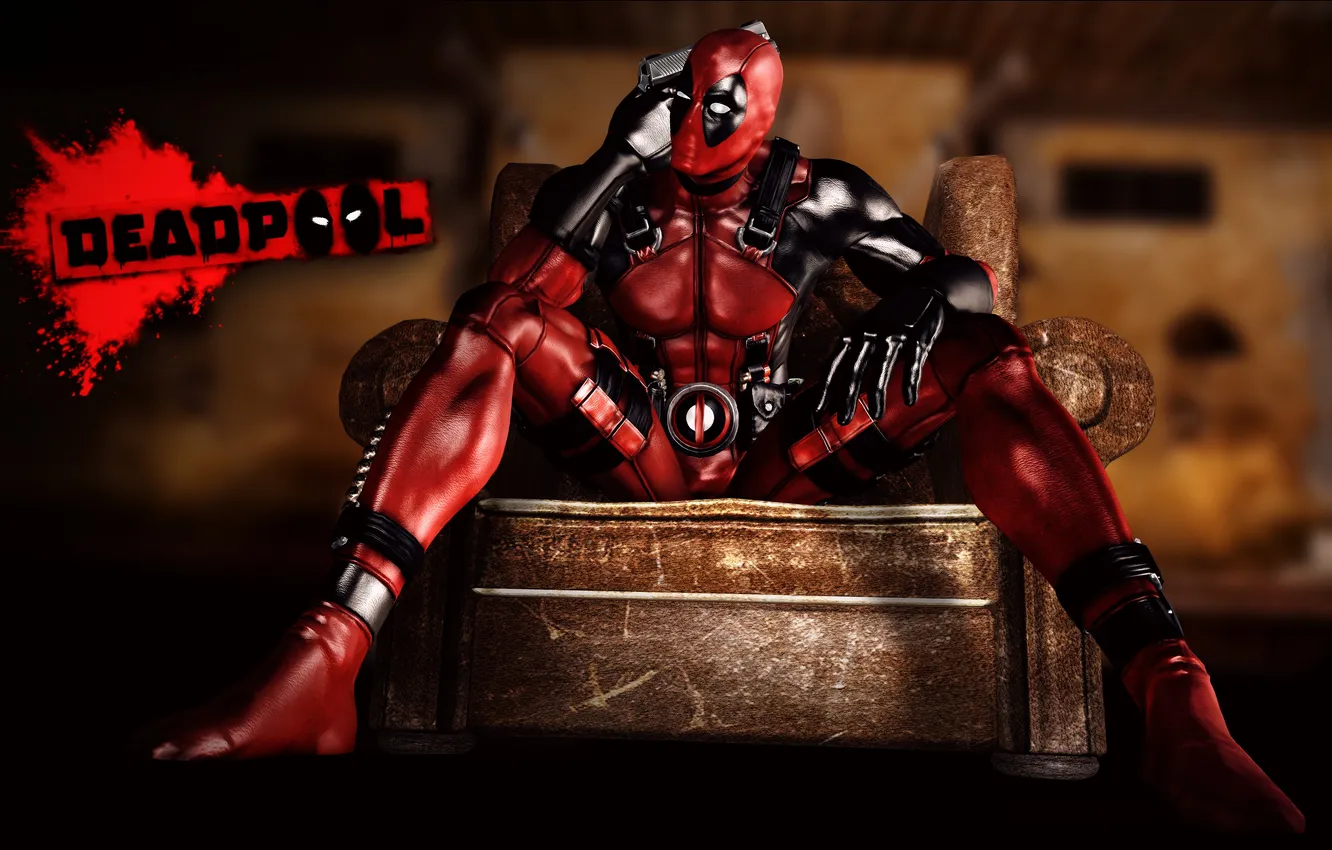 Photo wallpaper costume, Deadpool, mercenary, Marvel Comics, Wade Wilson, antihero