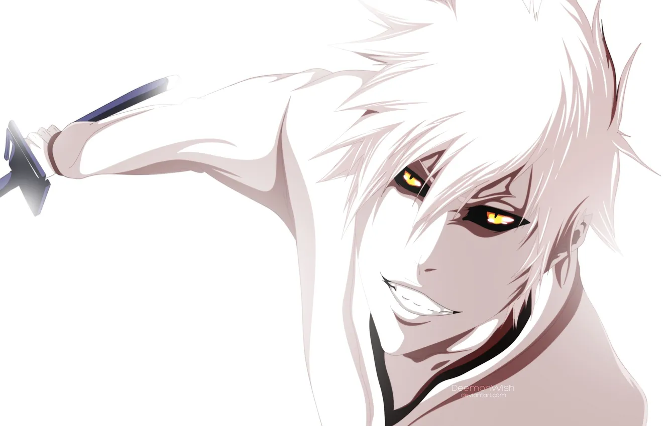 Photo wallpaper white, look, sword, anime, Bleach, White Ichigo