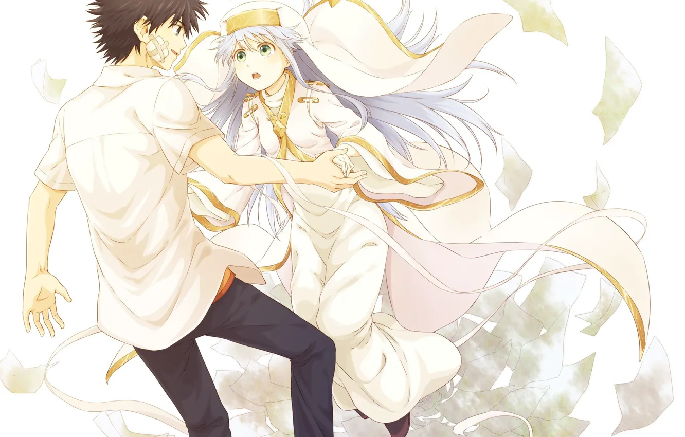 Photo wallpaper girl, anime, art, guy, to aru majutsu no index