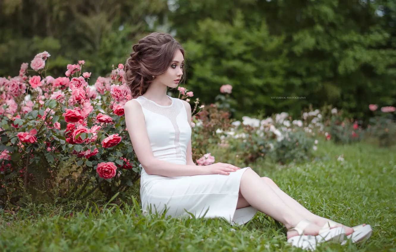 Photo wallpaper girl, sexy, Wallpaper, sweetheart, model, bright, makeup, slim