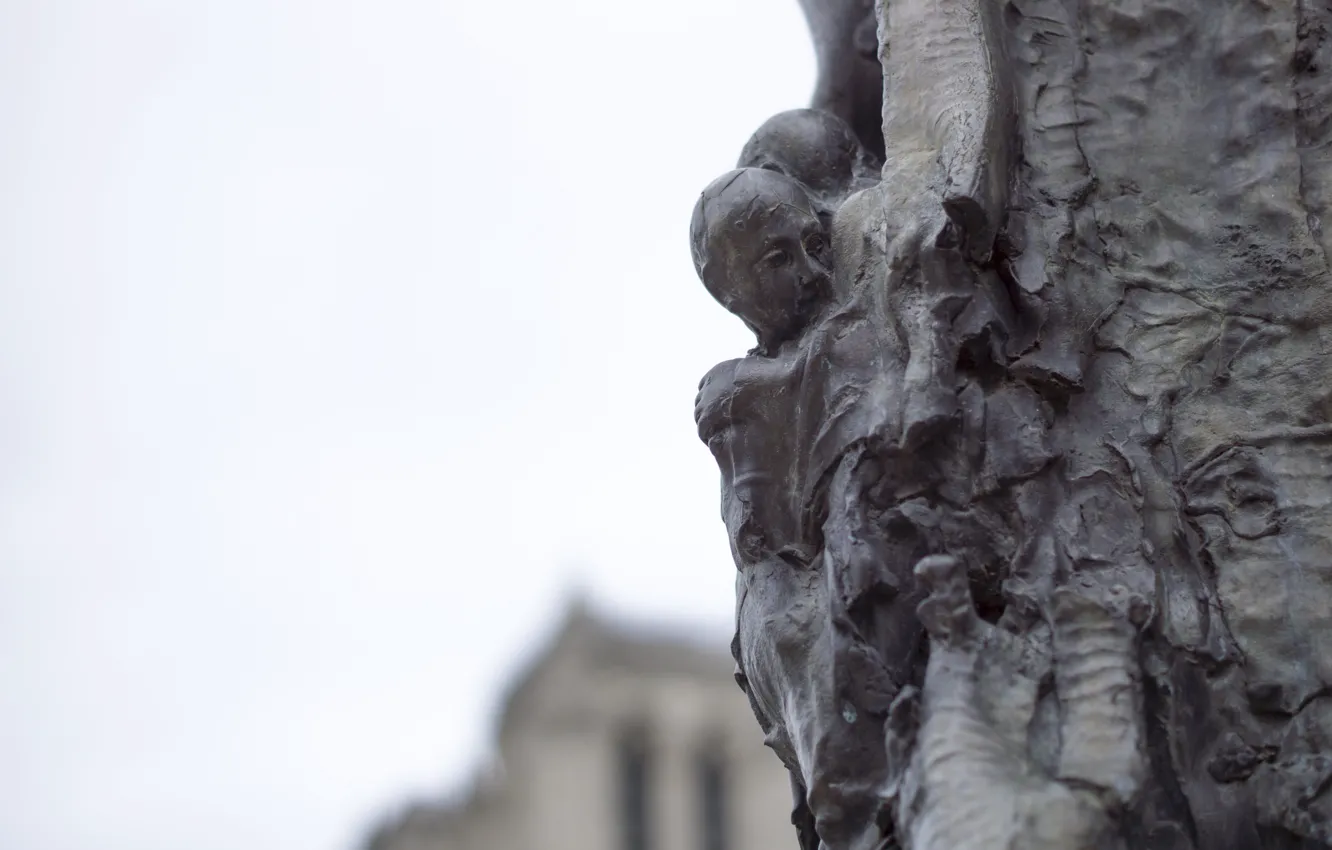 Photo wallpaper face, figures, statue, sculpture