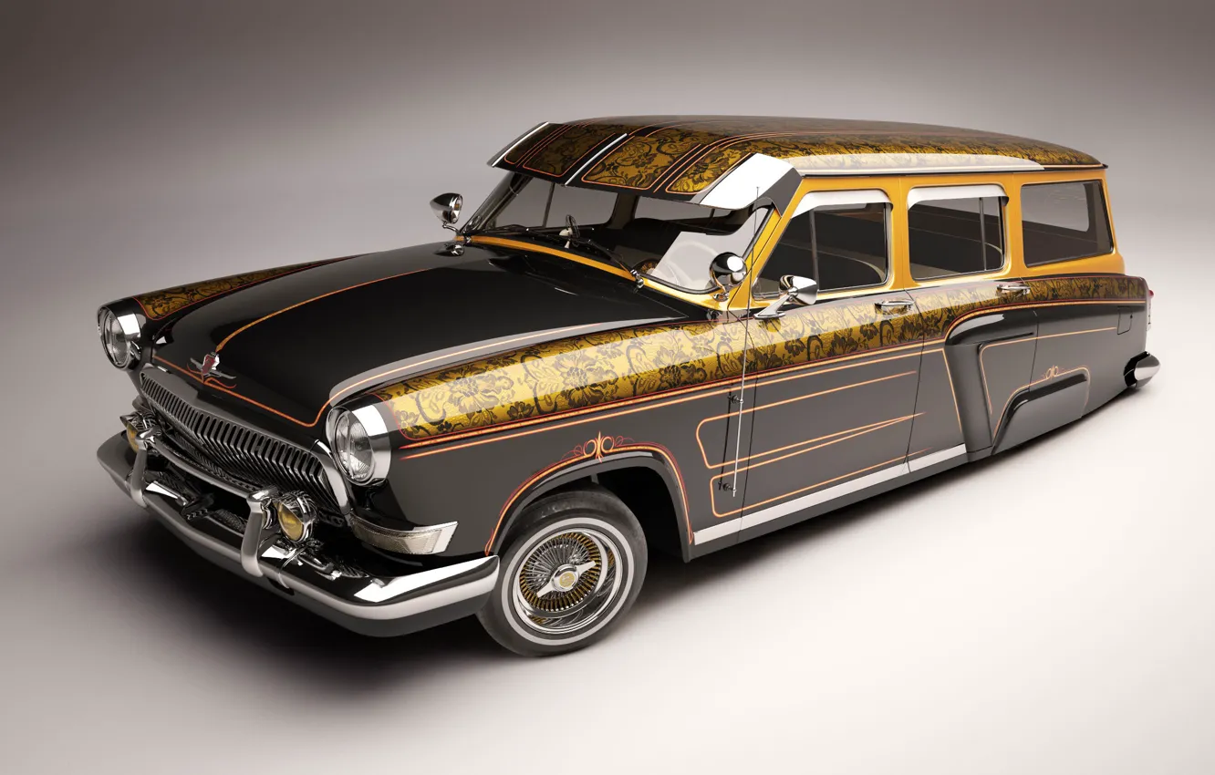 Photo wallpaper Lowrider, GAZ-22, GAZ-22