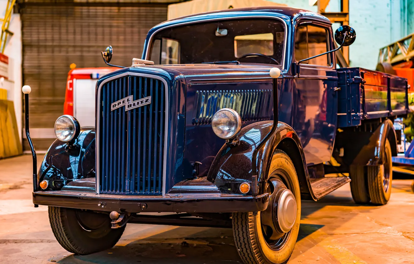 Photo wallpaper Truck, cabin, Opel Blitz