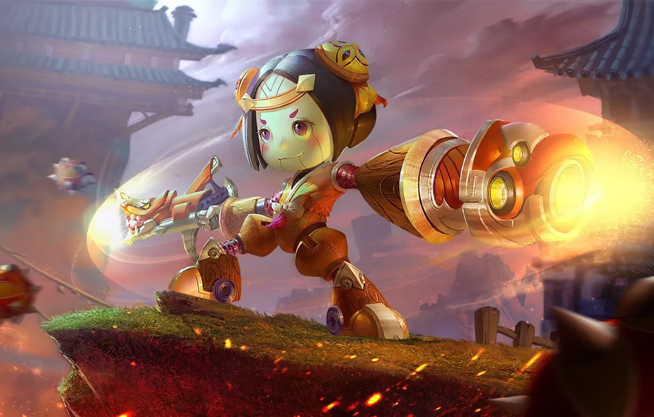 Photo wallpaper weapons, the game, robot, girl, King of Glory, The king of glory
