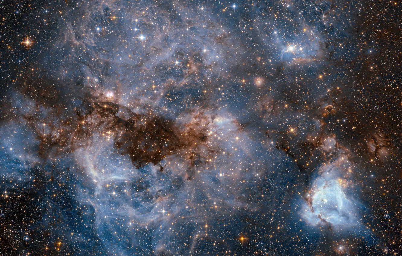 Photo wallpaper space, stars, nebula, Hubble