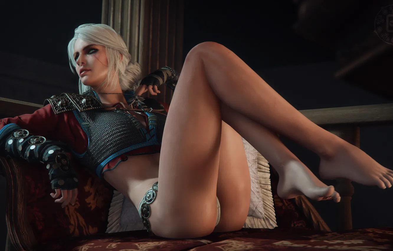 Photo wallpaper erotic, ass, girl, feet, body, witcher, The Witcher 3, Wild Hunt