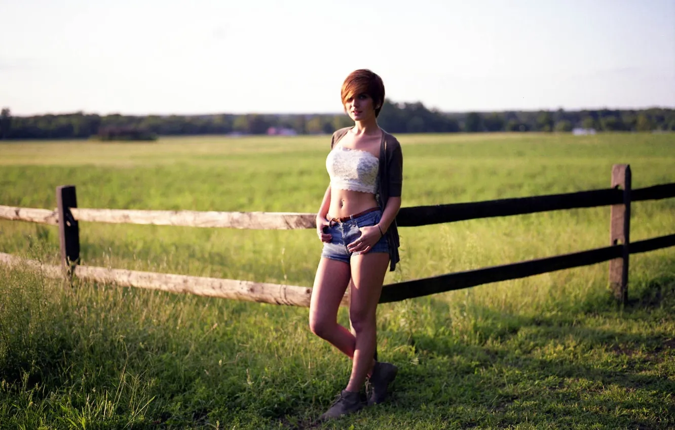 Photo wallpaper look, girl, nature