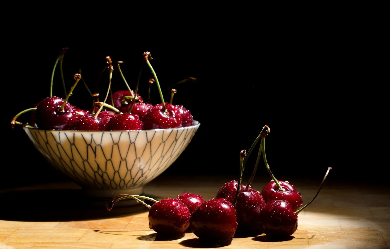 Photo wallpaper berries, food, cherry