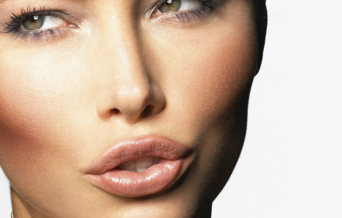 Photo wallpaper face, Jessica Biel, close