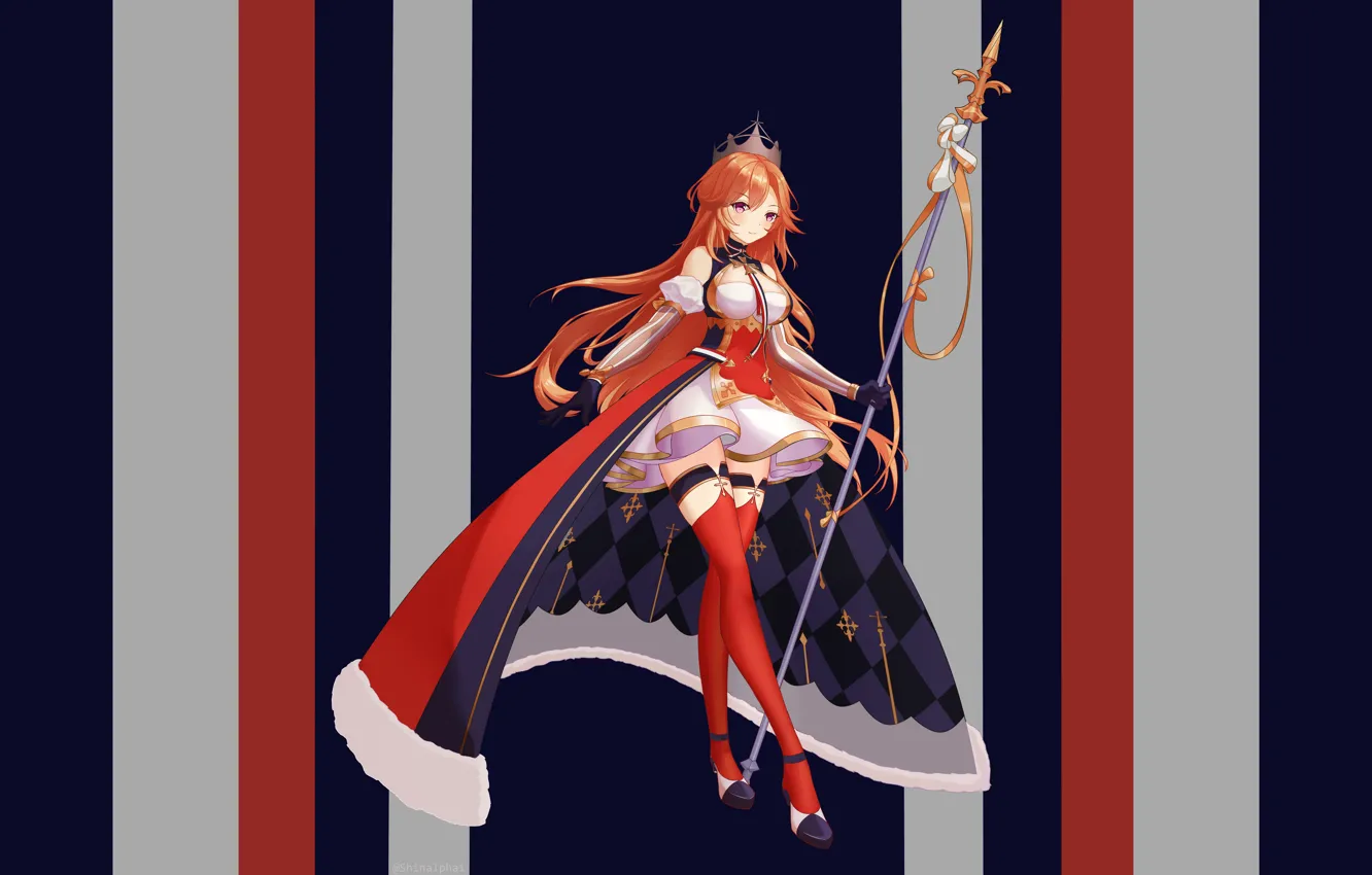 Photo wallpaper girl, sexy, cleavage, long hair, dress, boobs, anime, beautiful