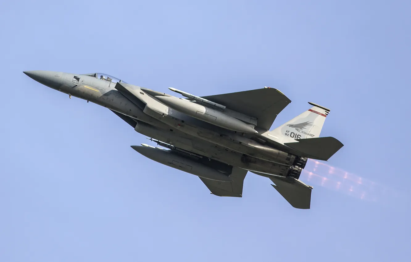 Photo wallpaper the sky, fighter, Eagle, F-15C