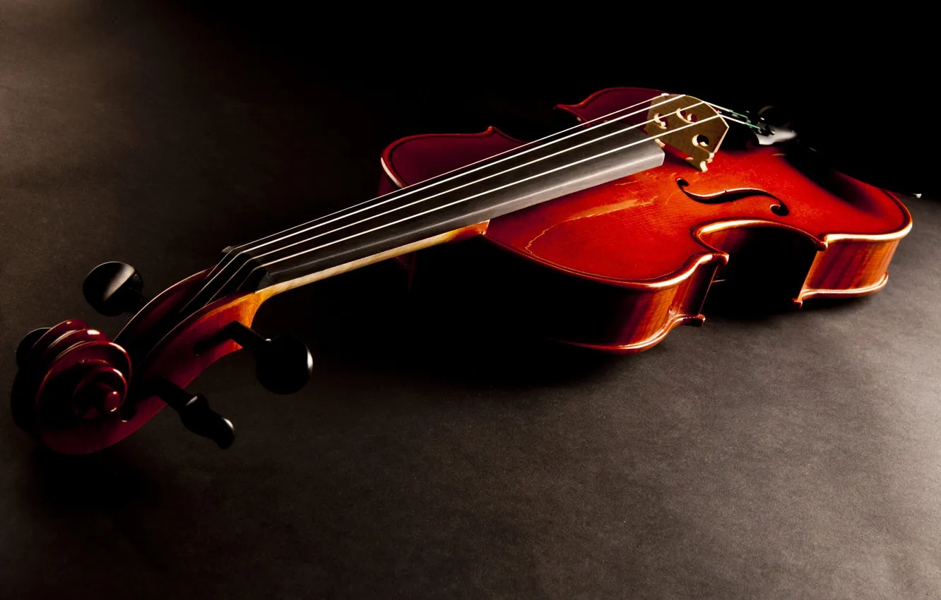 Photo wallpaper red, wood, violin, stringed instrument