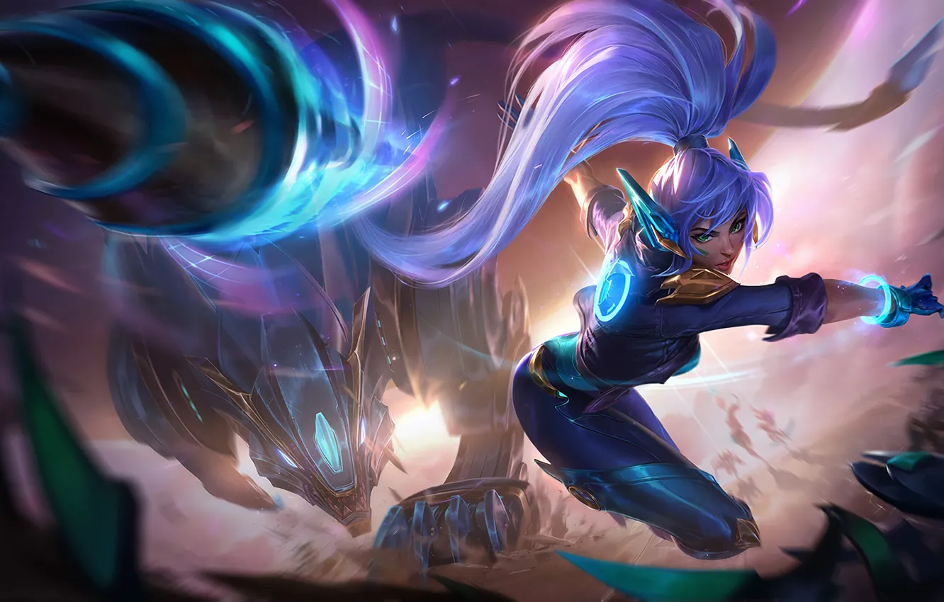 Photo wallpaper art, braid, spear, splash, League of Legends, artwork, LoL, League Of Legends