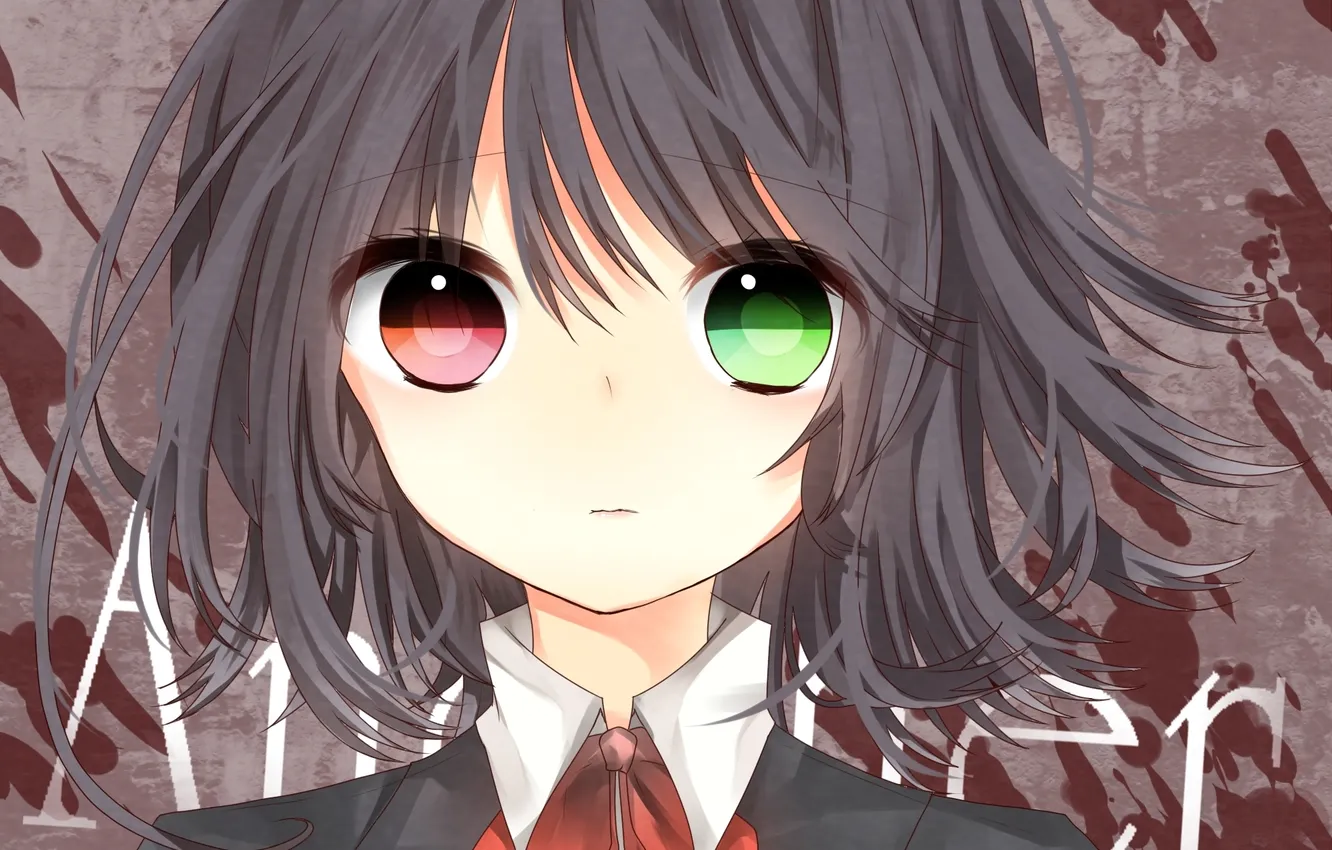 Photo wallpaper girl, anime, art, schoolgirl, bow, other, misaki mei, AnOther