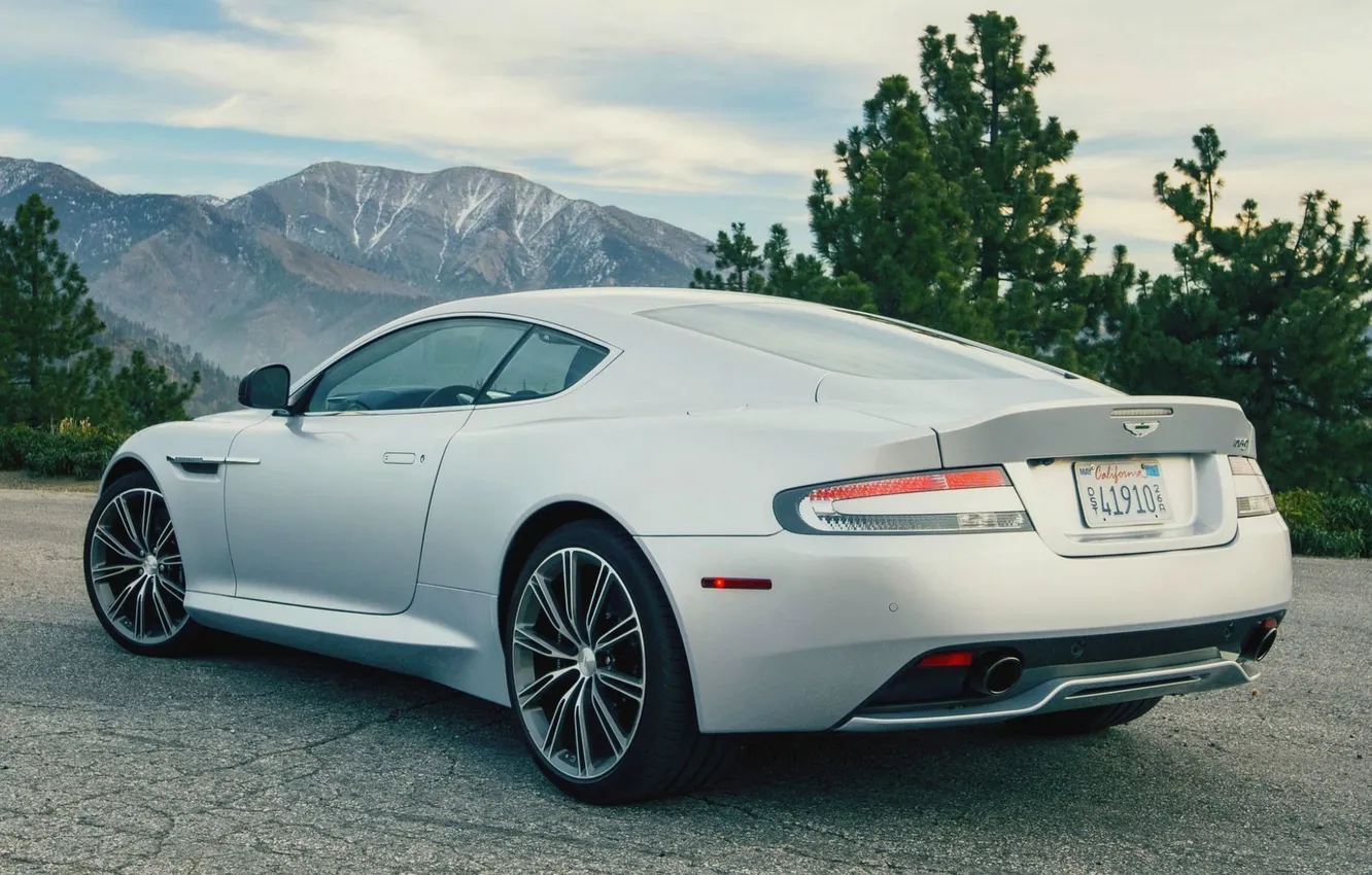 Photo wallpaper Aston Martin, Nature, Auto, Mountains, Machine, DB9, Car, Nature