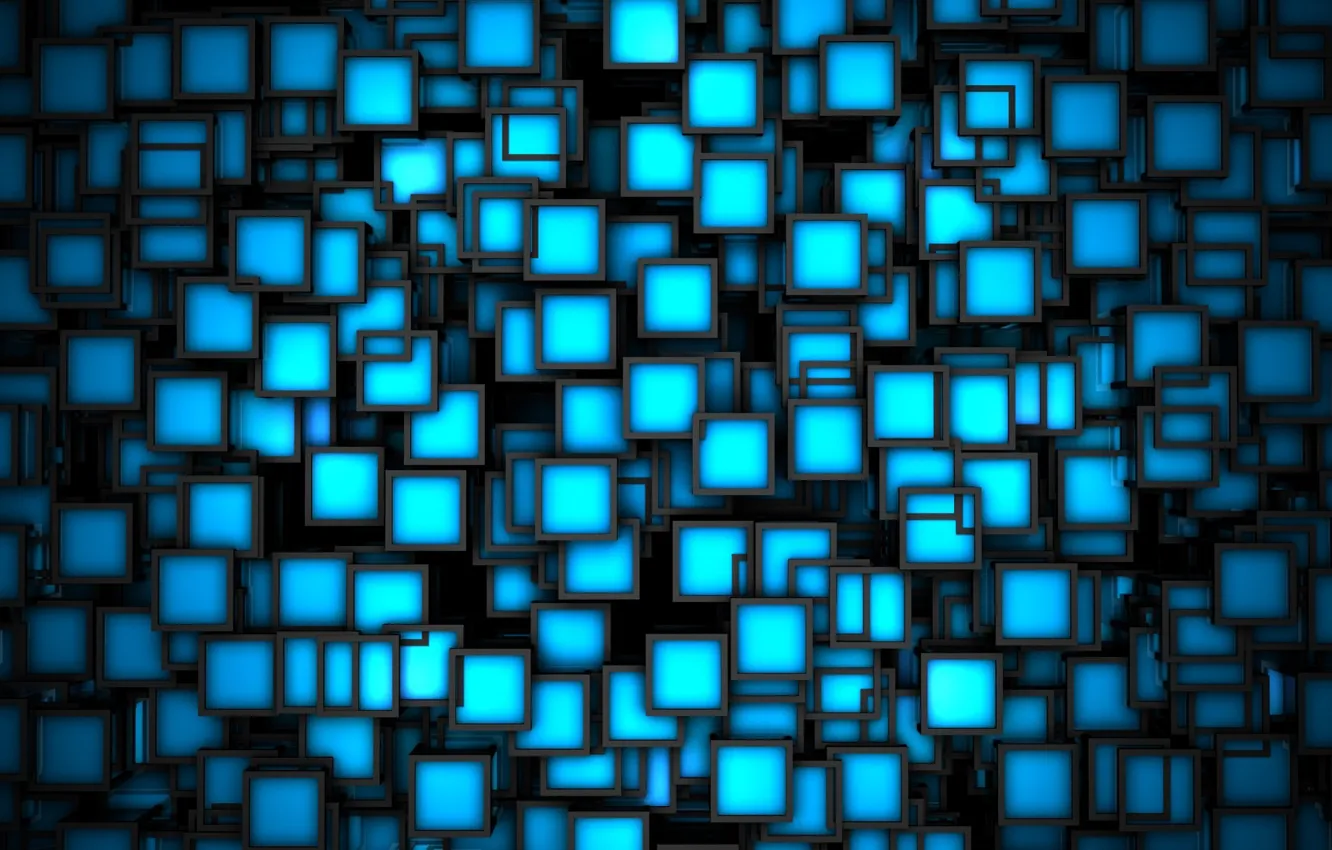Photo wallpaper squares, bright, a lot, cells