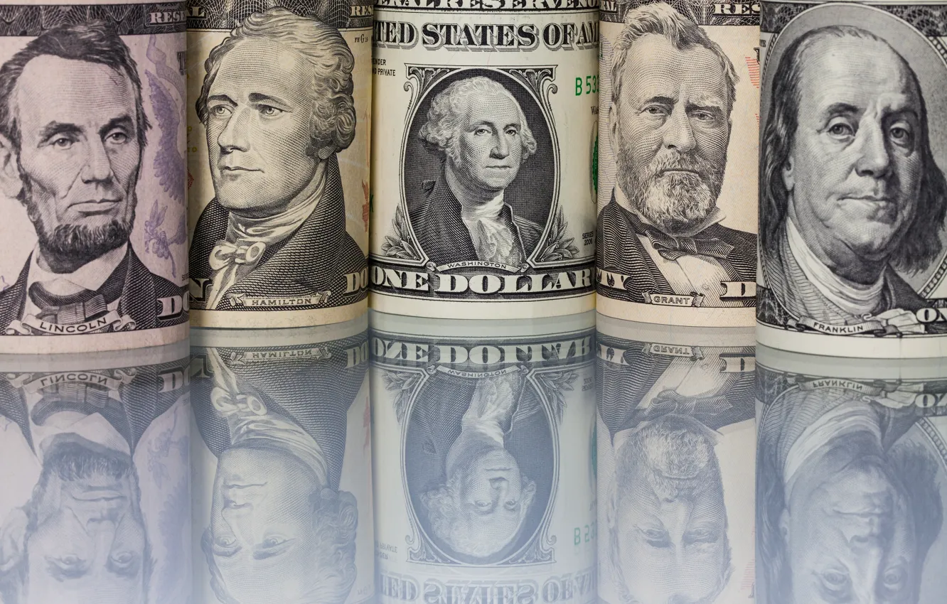 Photo wallpaper Benjamin Franklin, George Washington, Abraham Lincoln, Ulysses S. Grant, Alexander Hamilton