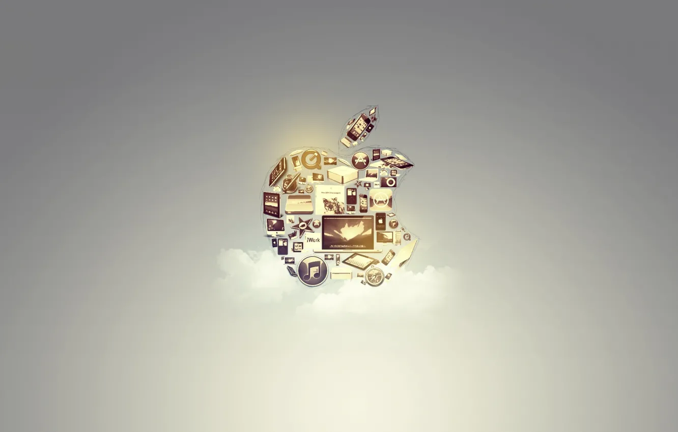 Photo wallpaper background, apple, Apple, technology, cloud
