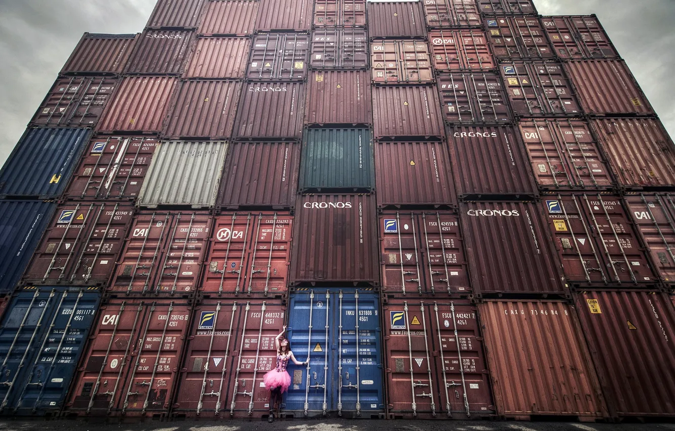 Photo wallpaper girl, pose, background