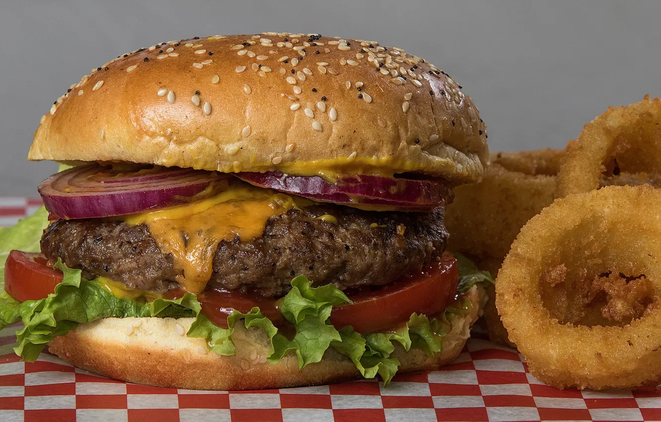 Photo wallpaper hamburger, poison, sandwich, fast food