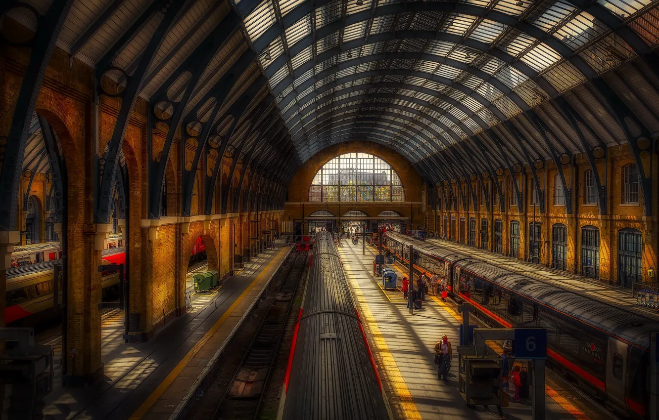 Photo wallpaper train, London, Kings Cross Station