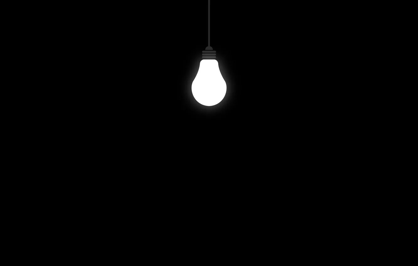 Photo wallpaper light, lamp, glow, minimalism, light bulb