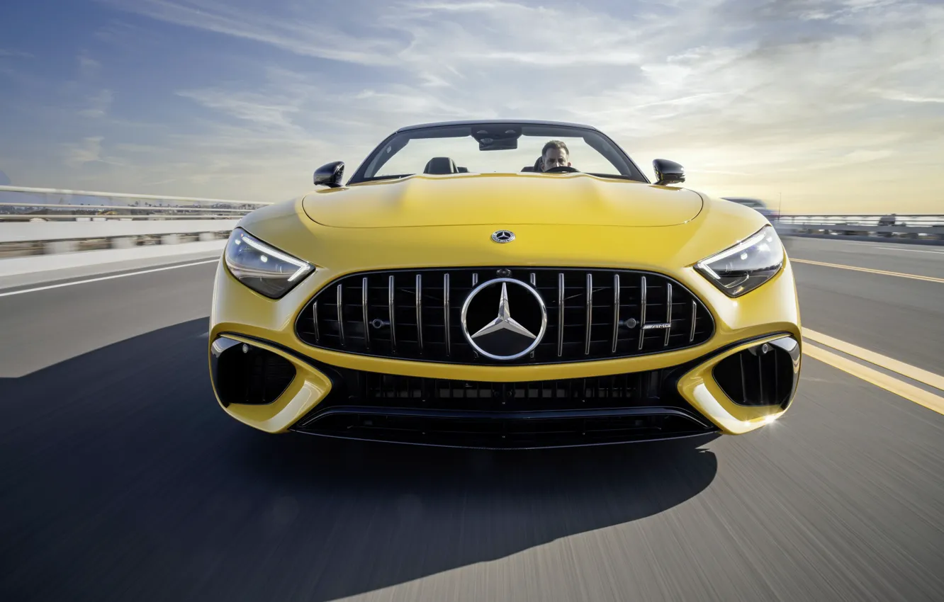 Photo wallpaper Mercedes-Benz, Mercedes, Front, Mercedes-AMG SL 63