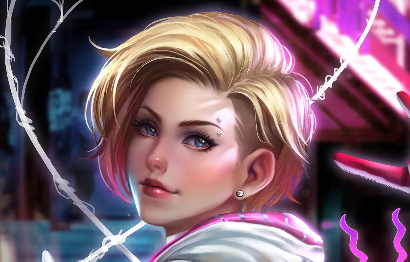 Photo wallpaper look, girl, Gwen Stacy, Spider-Woman