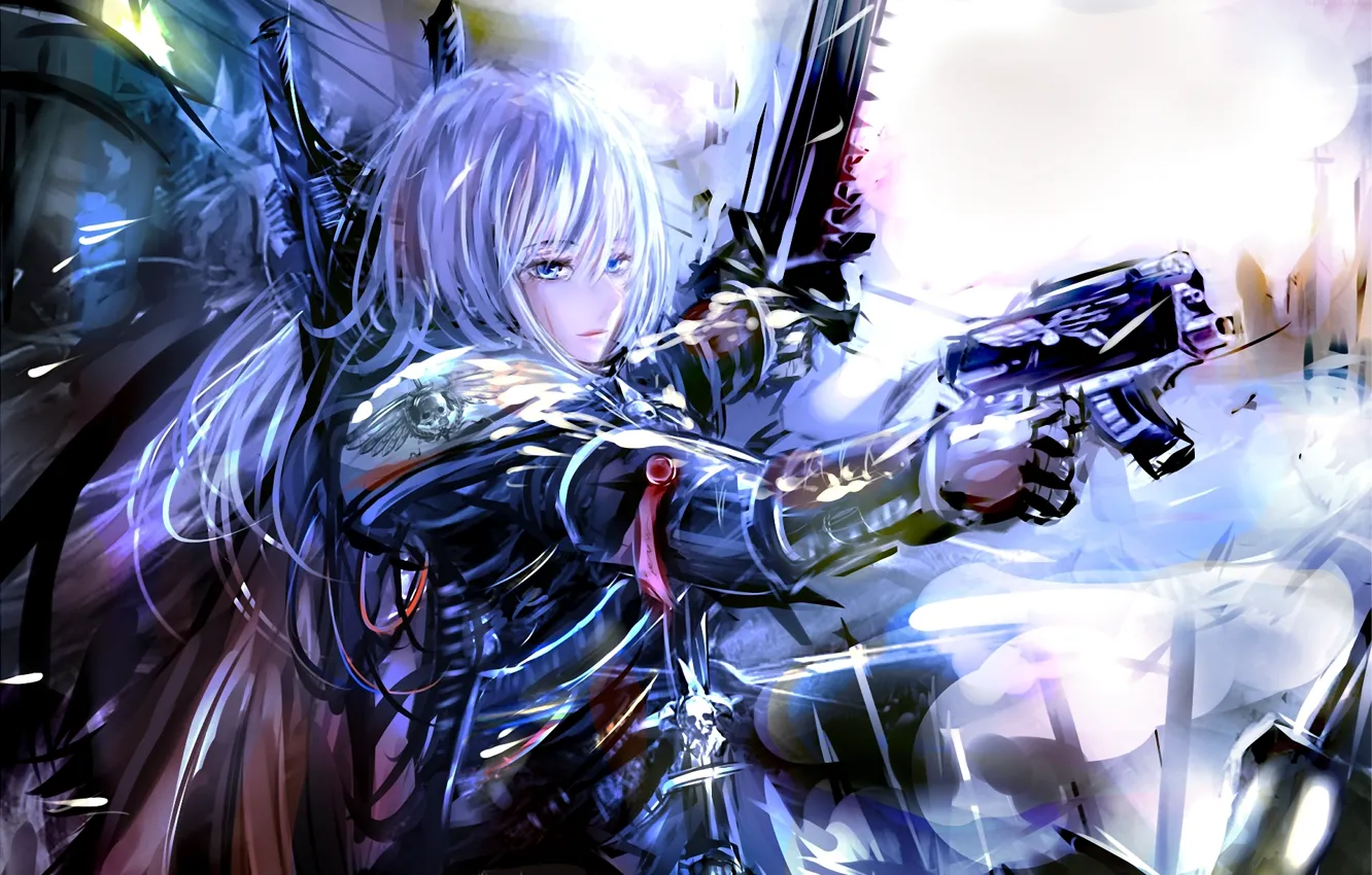 Photo wallpaper girl, weapons, blonde, warhammer 40k, equipment, Sister of Battle