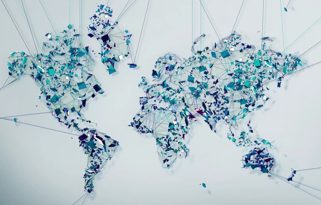 Photo wallpaper fragments, abstraction, map, frame