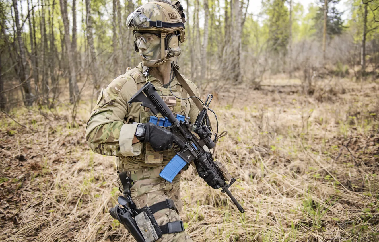 Photo wallpaper weapons, soldiers, Alaska Air National Guard