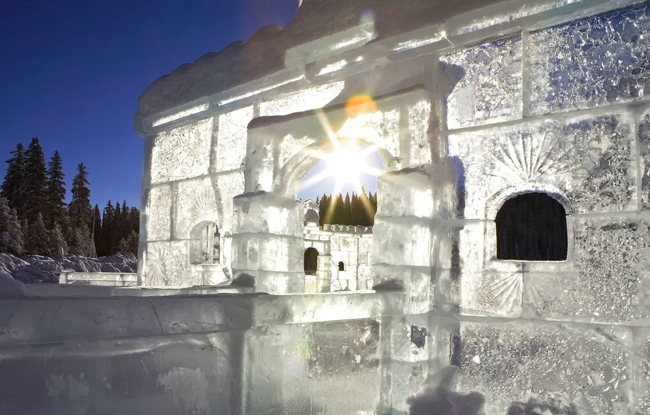 Photo wallpaper Canada, Albert, Ice Palace, lake Louise