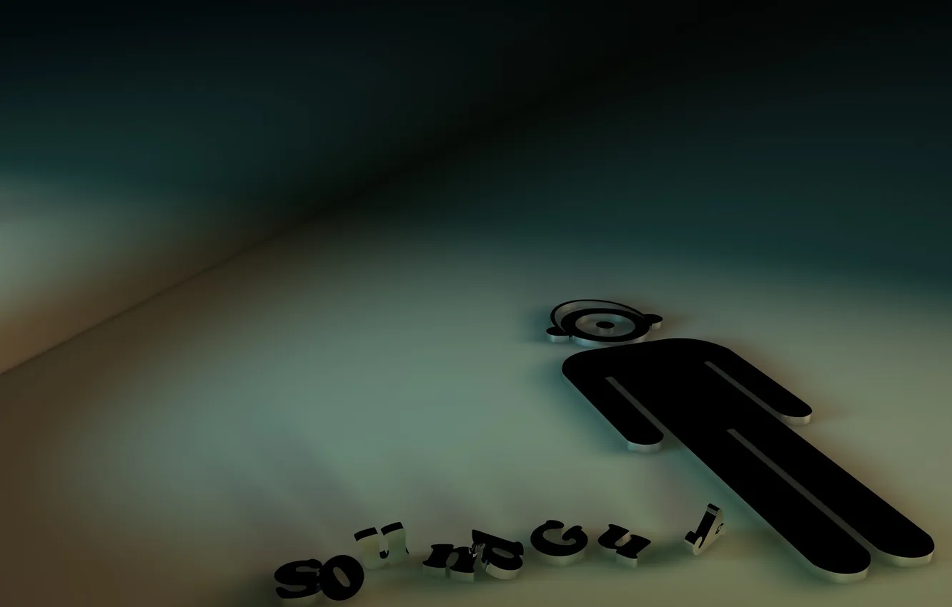 Photo wallpaper letters, the dark background, minimalism, silhouette, Music, sound