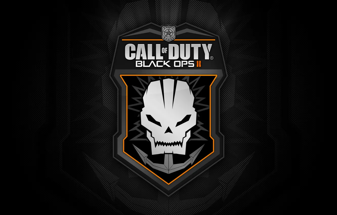 Photo wallpaper the game, skull, emblem, call of duty, COD, black ops 2