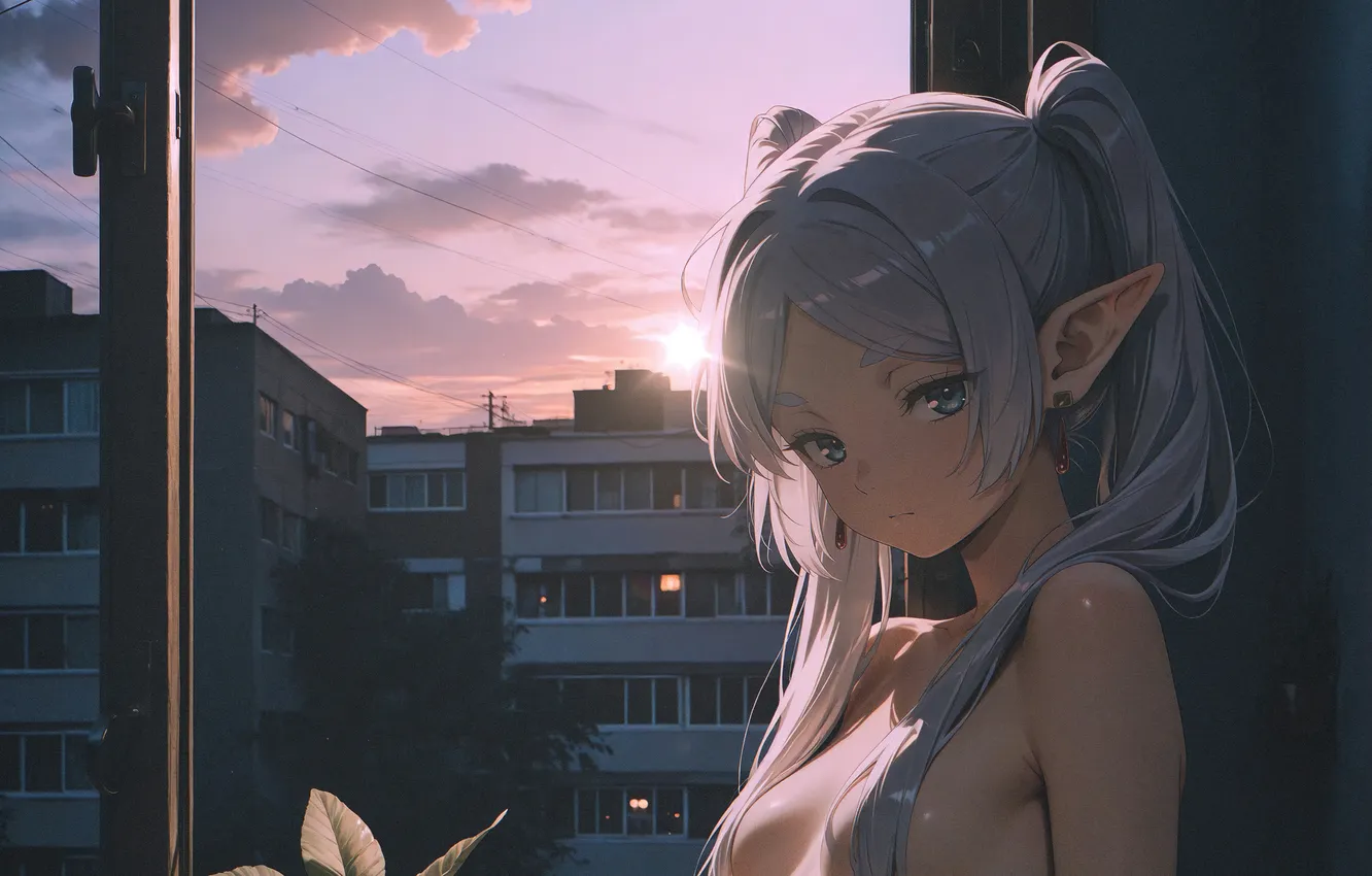 Photo wallpaper Russia, anime, art girl, evning, Freeze, Fandoms, Sousou No Frieren, QuantumHeadAI