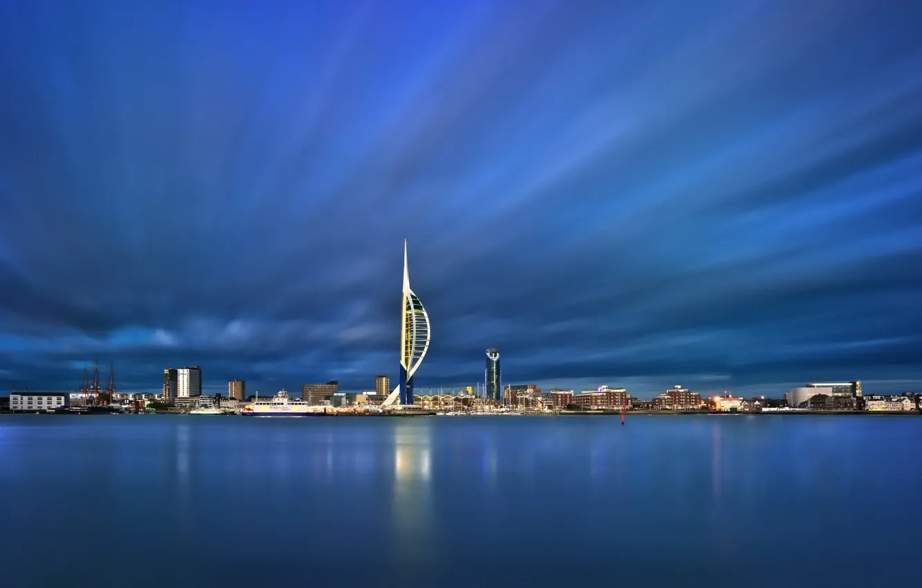 Photo wallpaper England, harbour, Portsmouth, Portsmouth