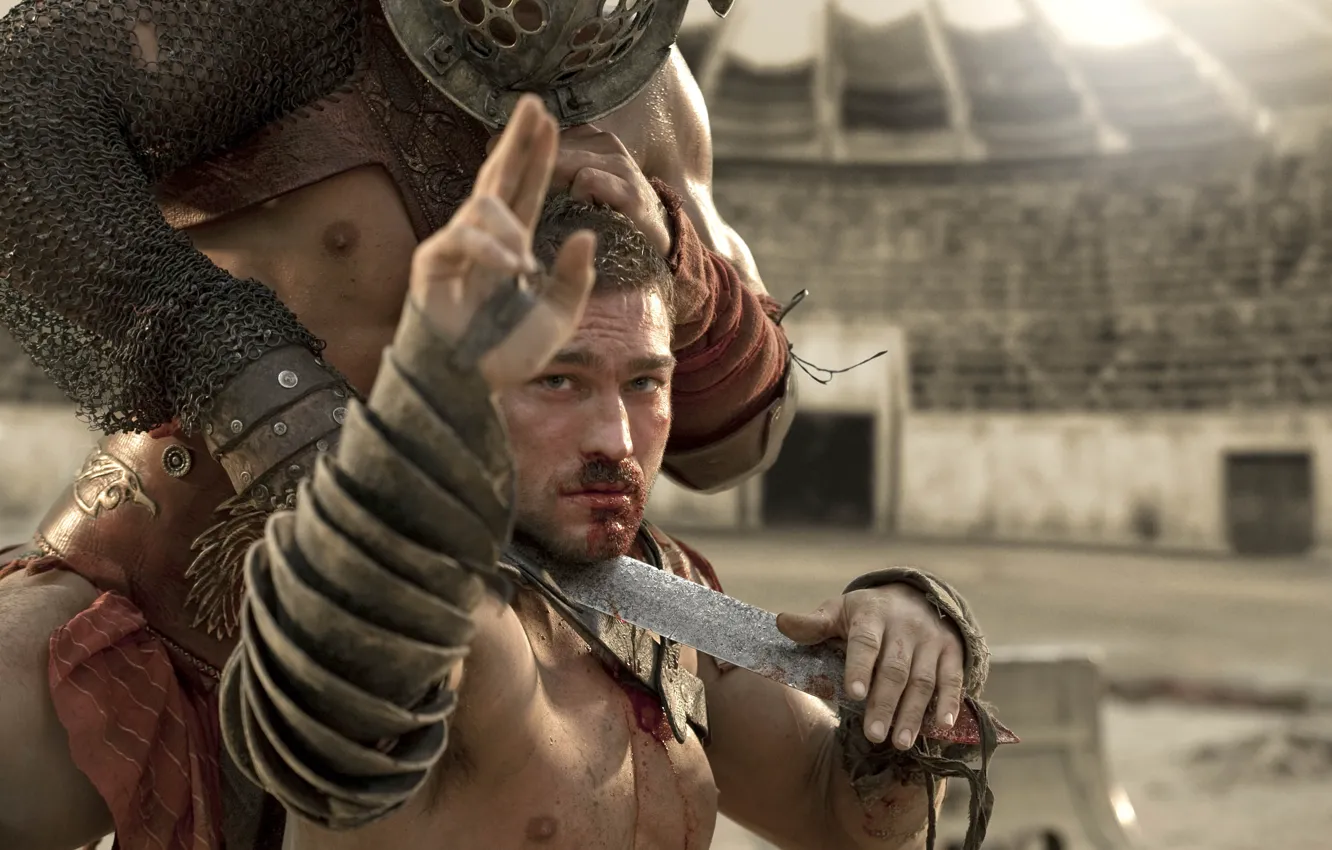 Photo wallpaper Spartacus, Andy Whitfield, Gladiator, Spartacus