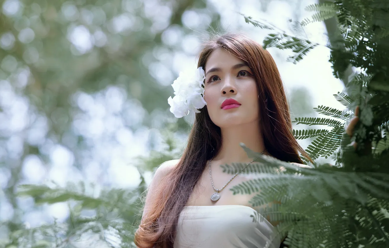 Photo wallpaper look, girl, portrait