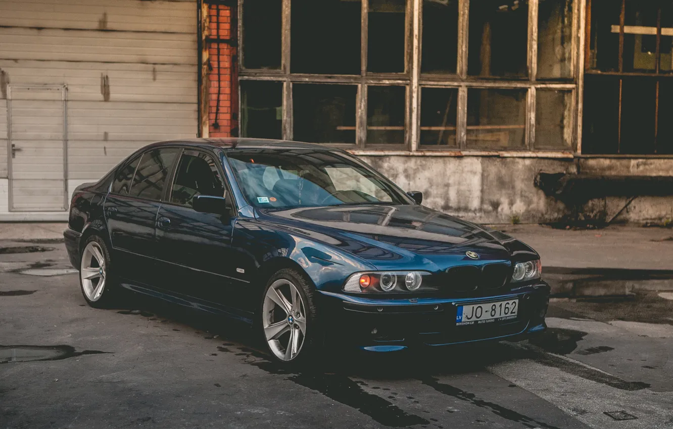 Photo wallpaper Blue, BMW, BMW, E39, 5 Series