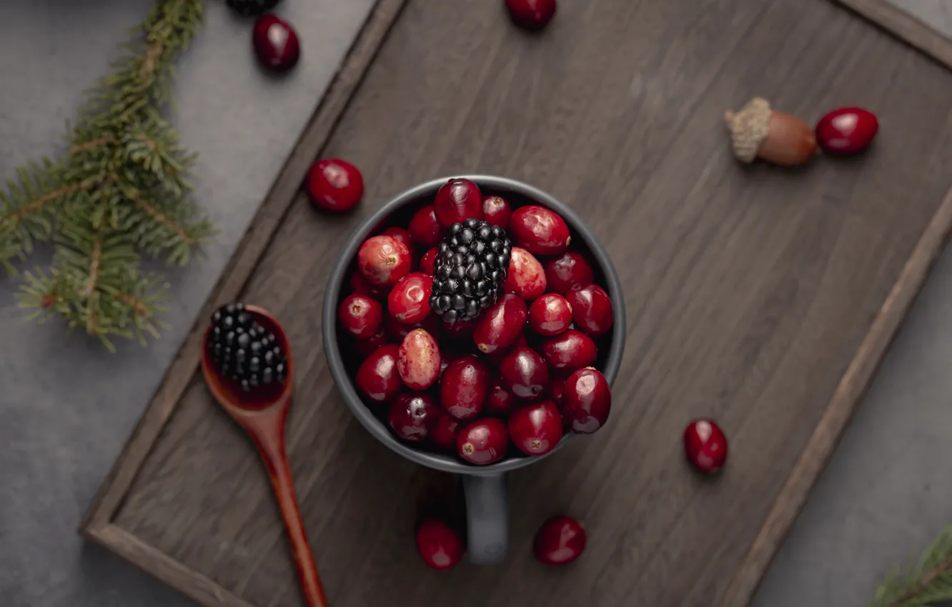 Photo wallpaper Board, BlackBerry, cranberry