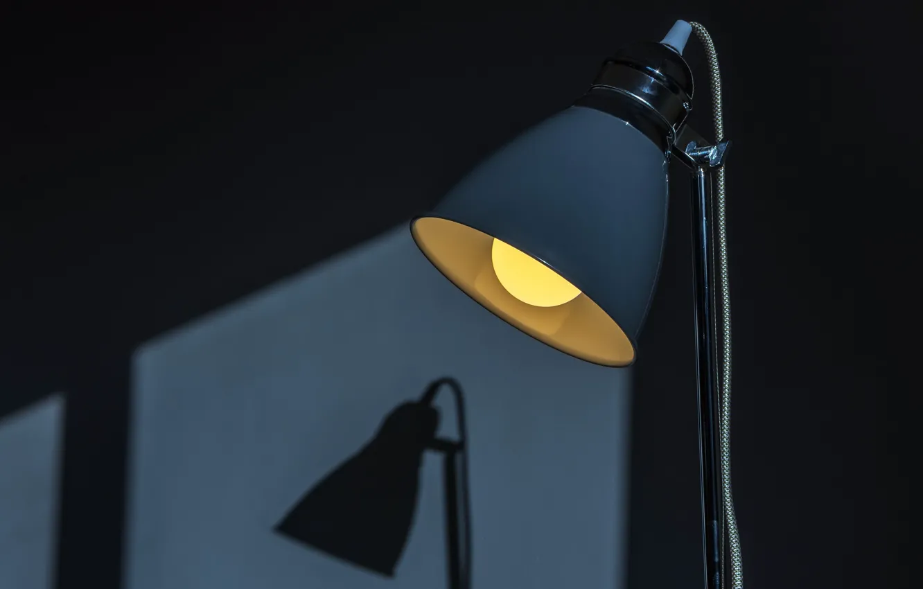 Photo wallpaper light, lamp, shadow