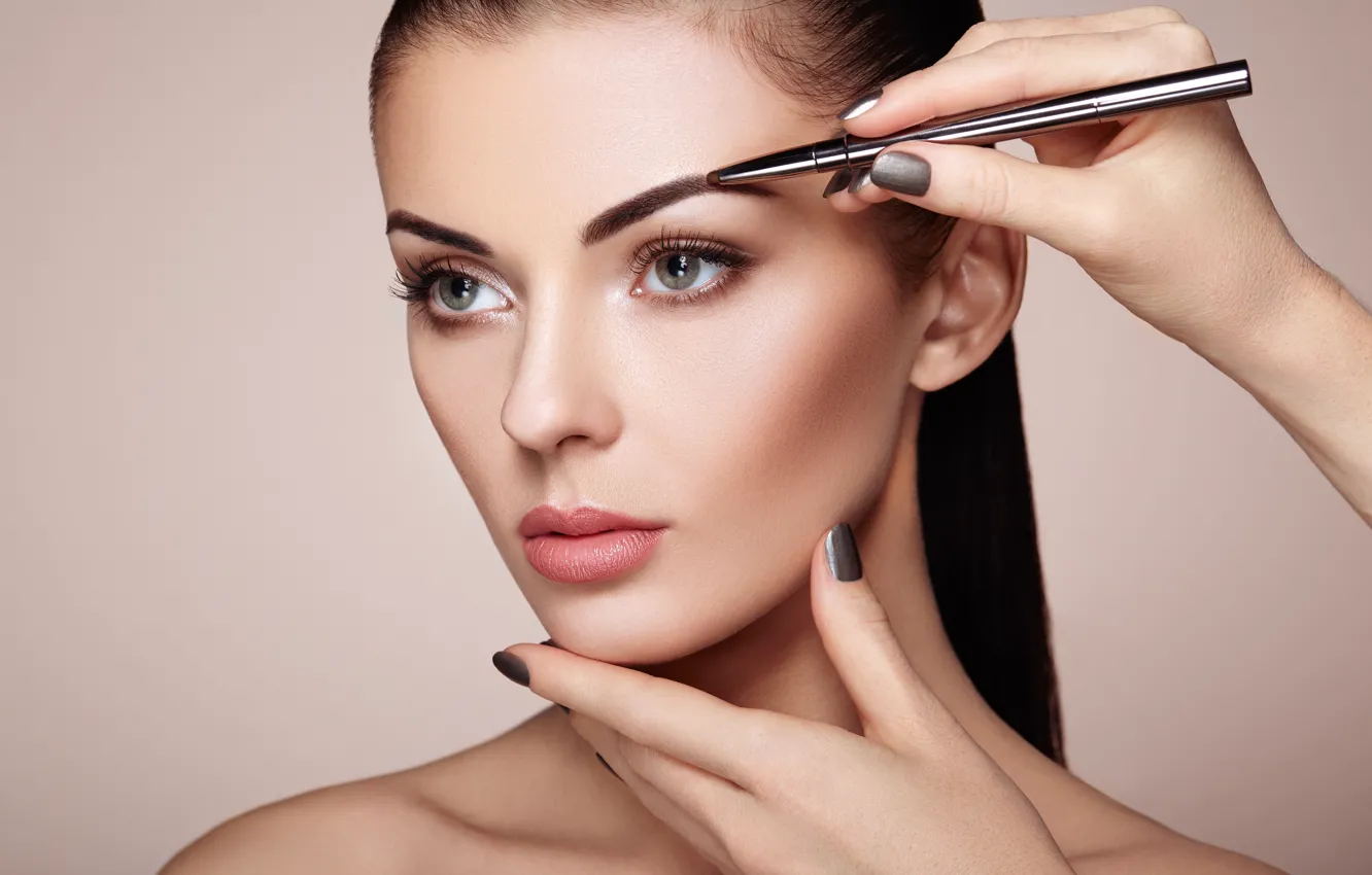 Photo wallpaper woman, makeup, makeup artist