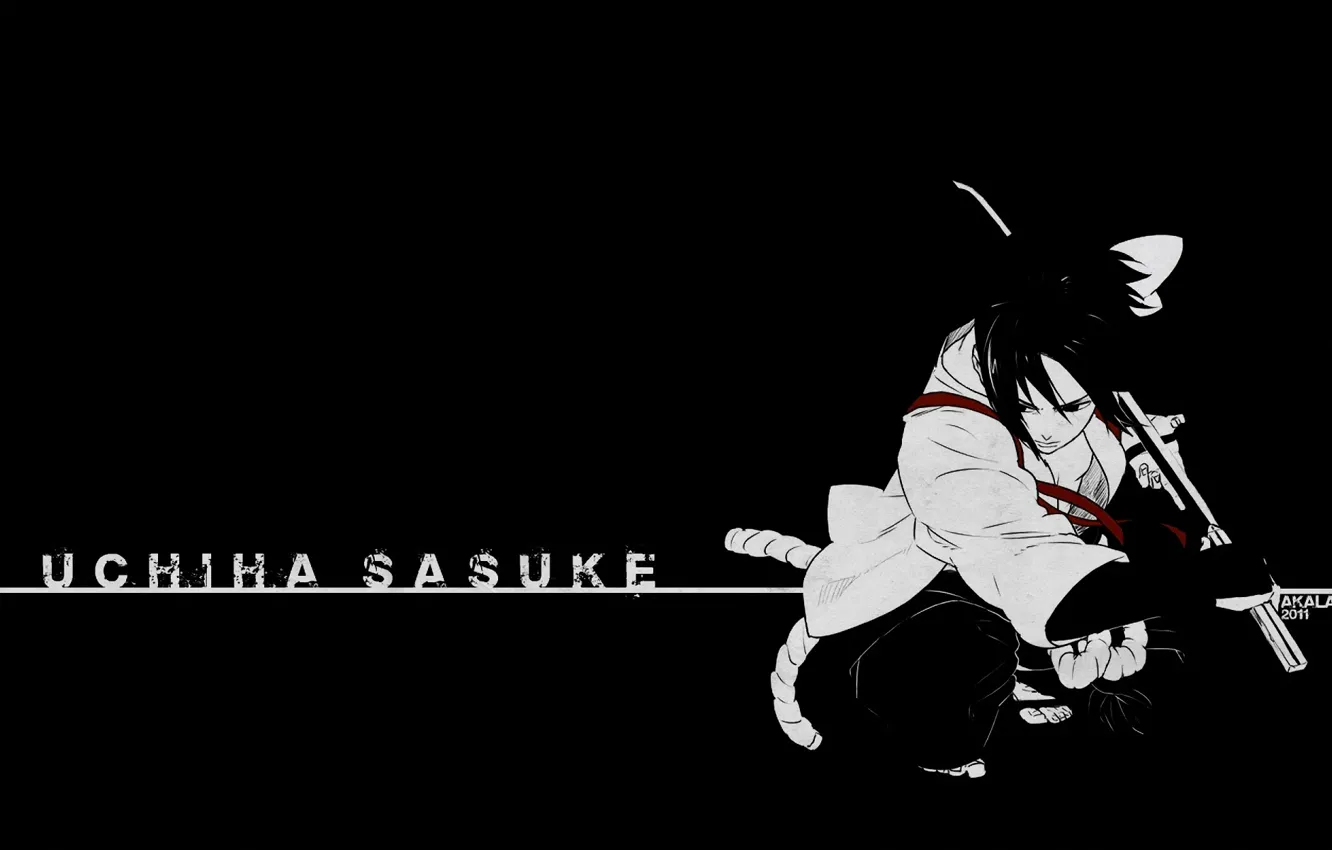 Photo wallpaper background, anime, art, guy, Sasuke, Naruto, Uchiha