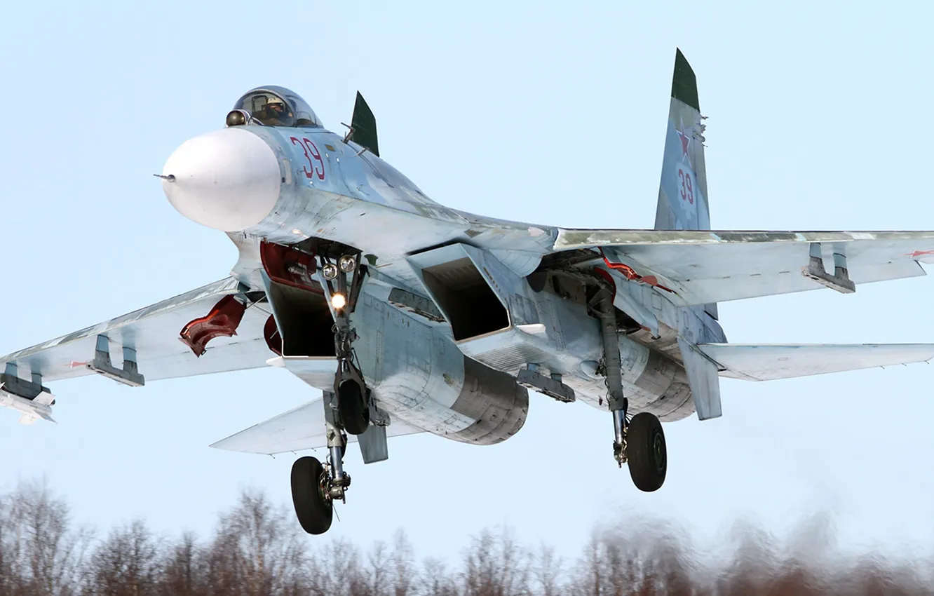 Photo wallpaper Su-27, Sukhoi, Videoconferencing Russia, Russian multi-role all-weather fighter