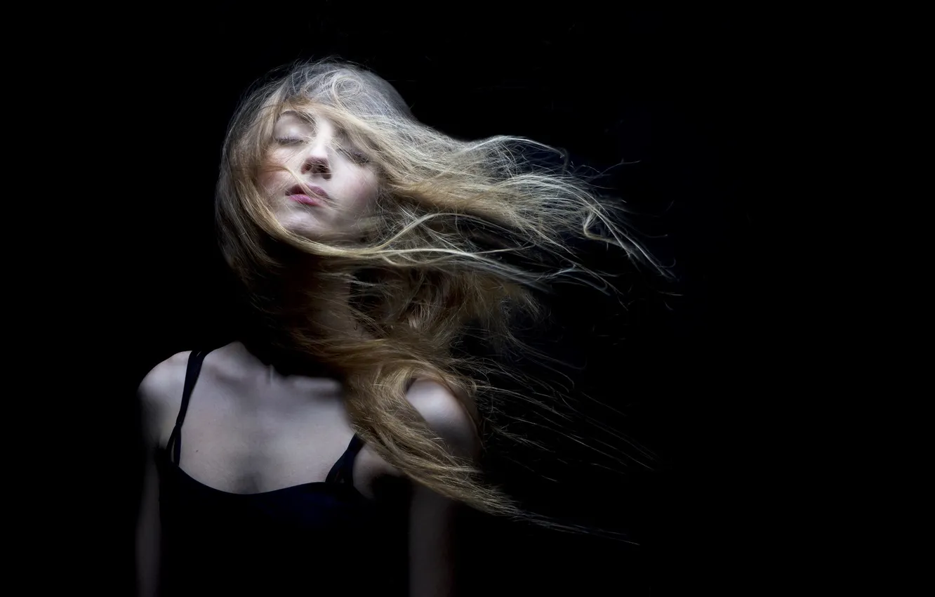 Photo wallpaper girl, background, hair