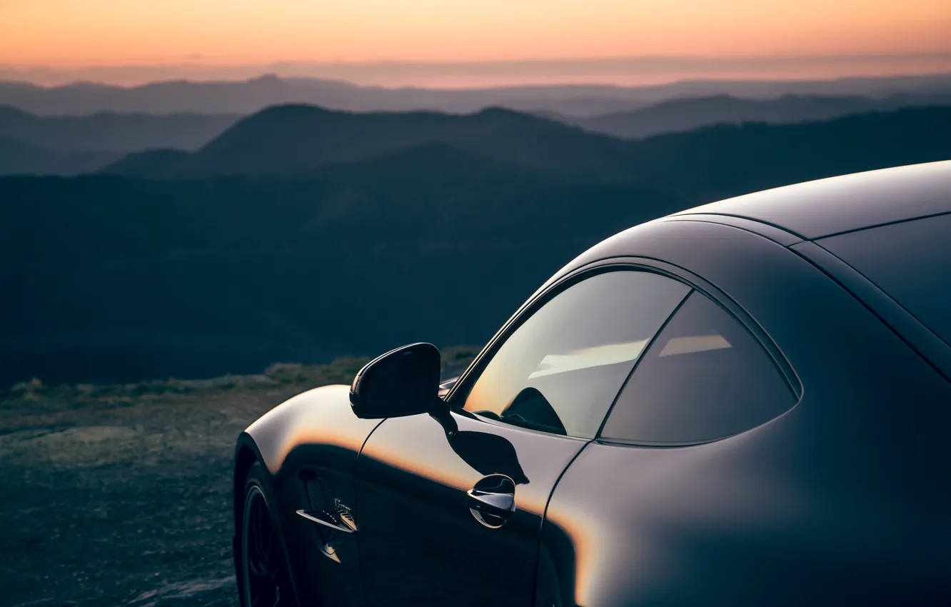 Photo wallpaper sunset, Mercedes-Benz, the evening, AMG, AU-spec, GT R, 2019