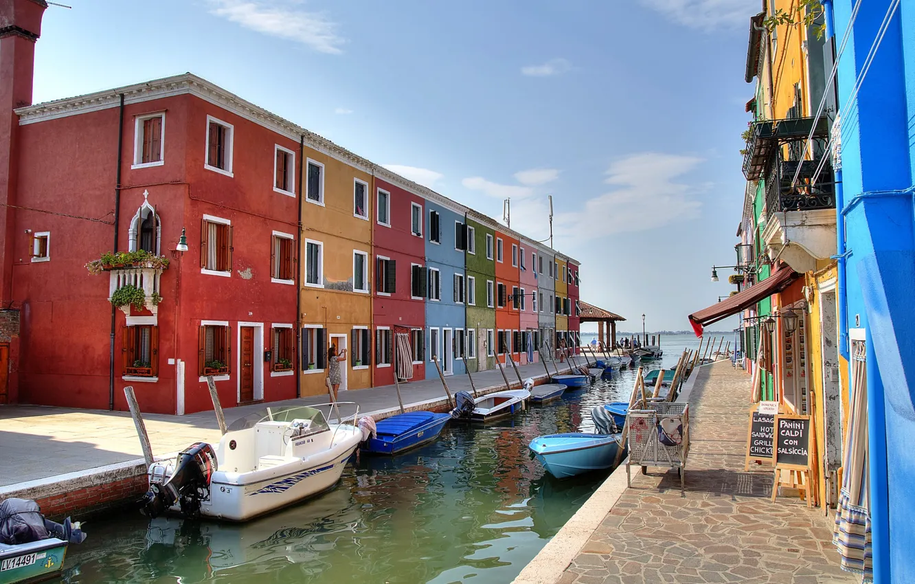 Photo wallpaper Italy, Venice, Burano island
