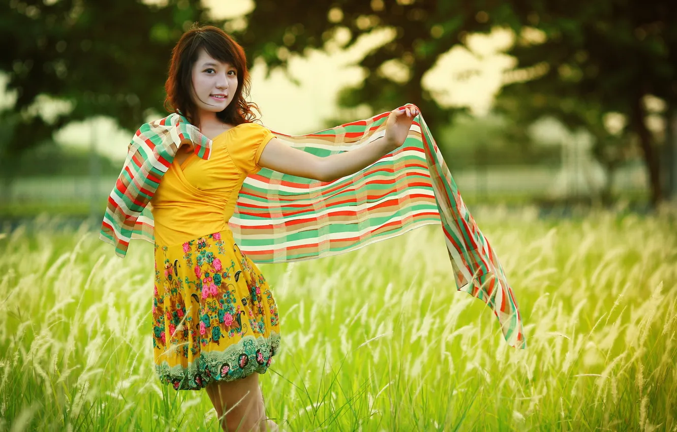 Photo wallpaper summer, girl, background