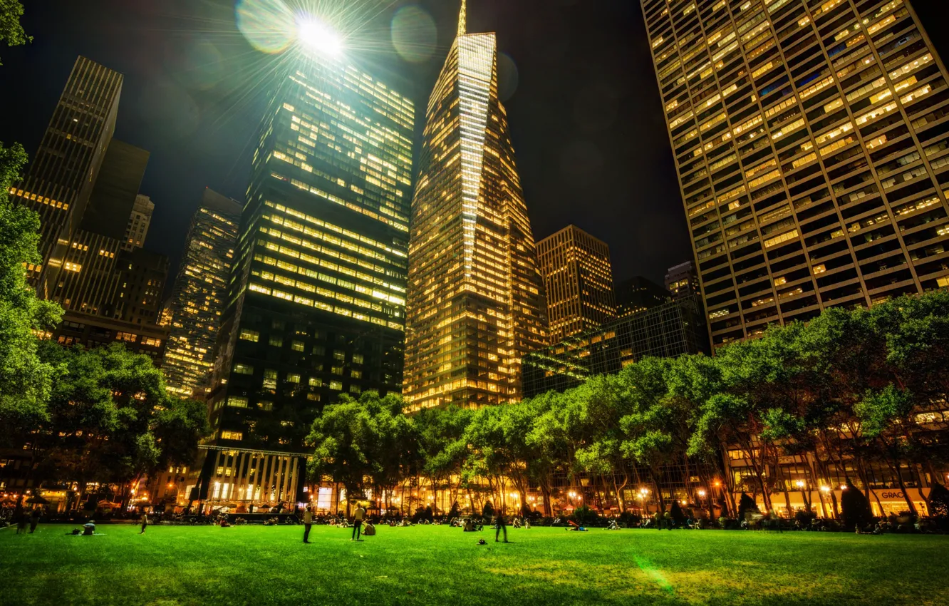 Photo wallpaper city, wallpaper, New York, Bryant Park